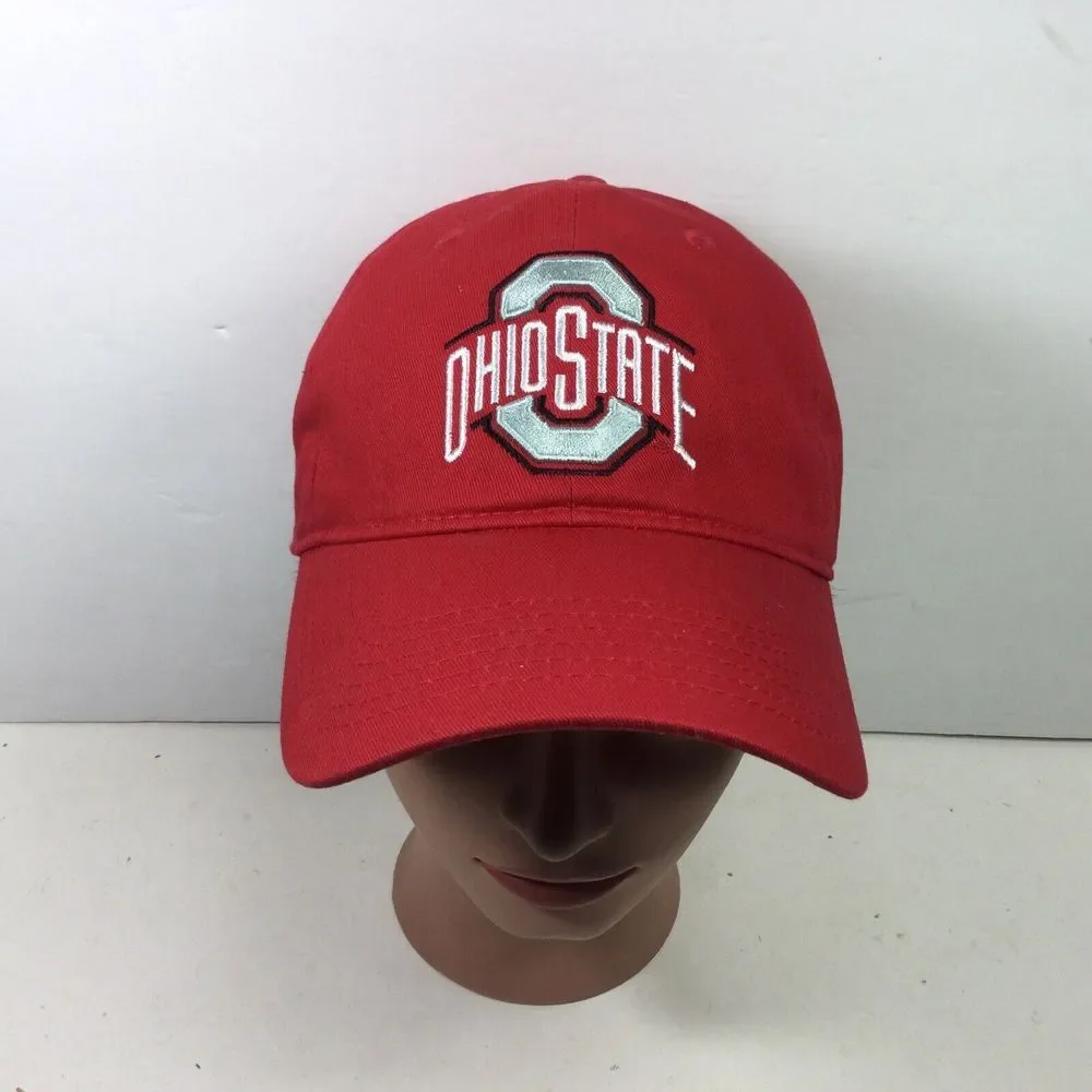 Ohio State Buckeyes Hat OSU Logo Red StrapBack Baseball Cap‎